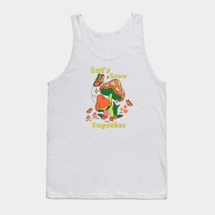 Mushrooms Vintage 70s Vibes Let’s Grow Together Tank Top